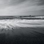Beach Ocean Photo Black & White Waves..