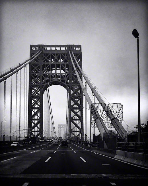 Architecture Photo, Nyc Photos, George Washington Bridge, Black & White, 8x10" Print