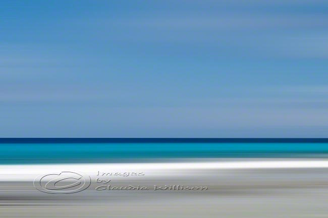 Abstract Photo Ocean Art Caribbean Colors Blue Print 12x18"